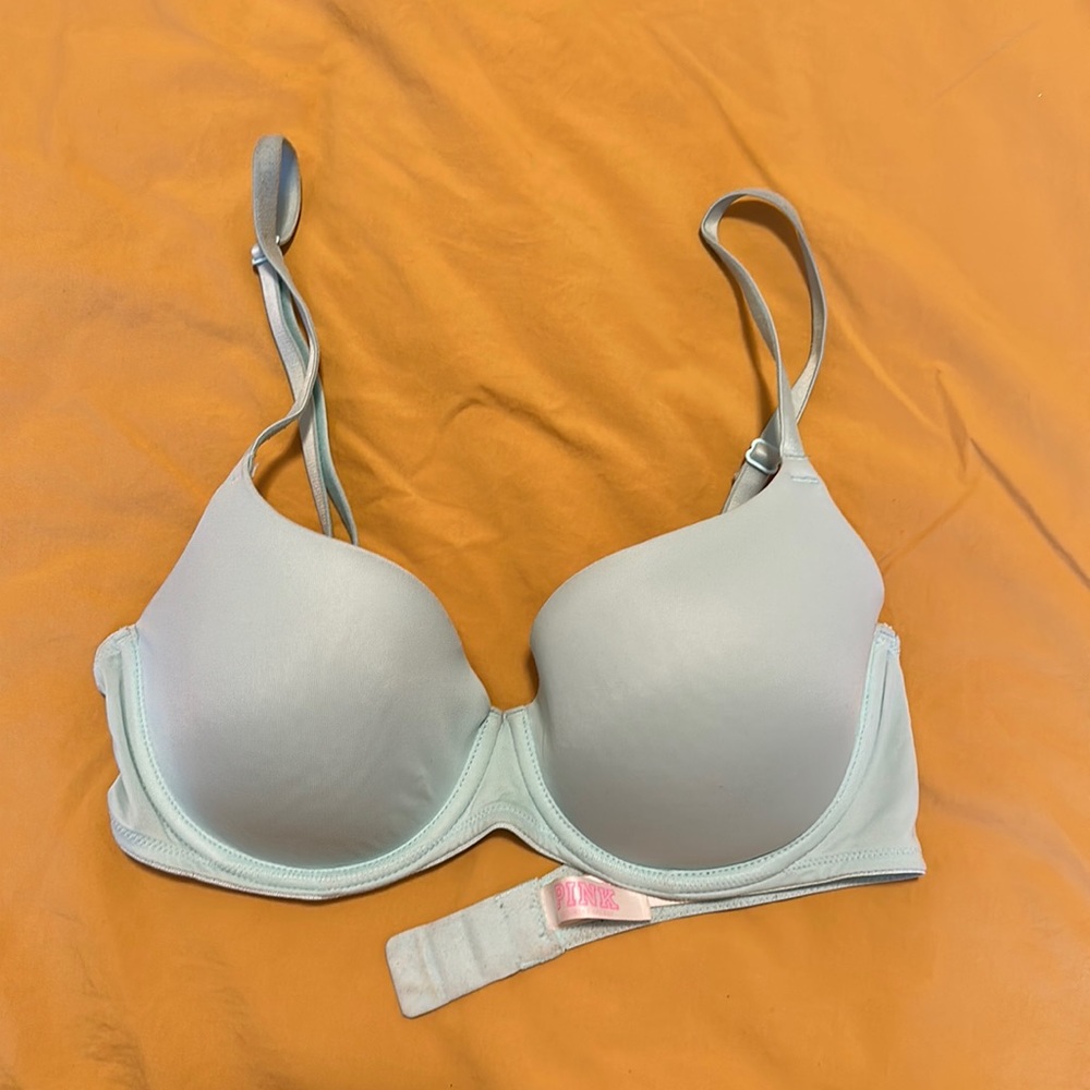 Pink Victoria’s secret 34C teal bra